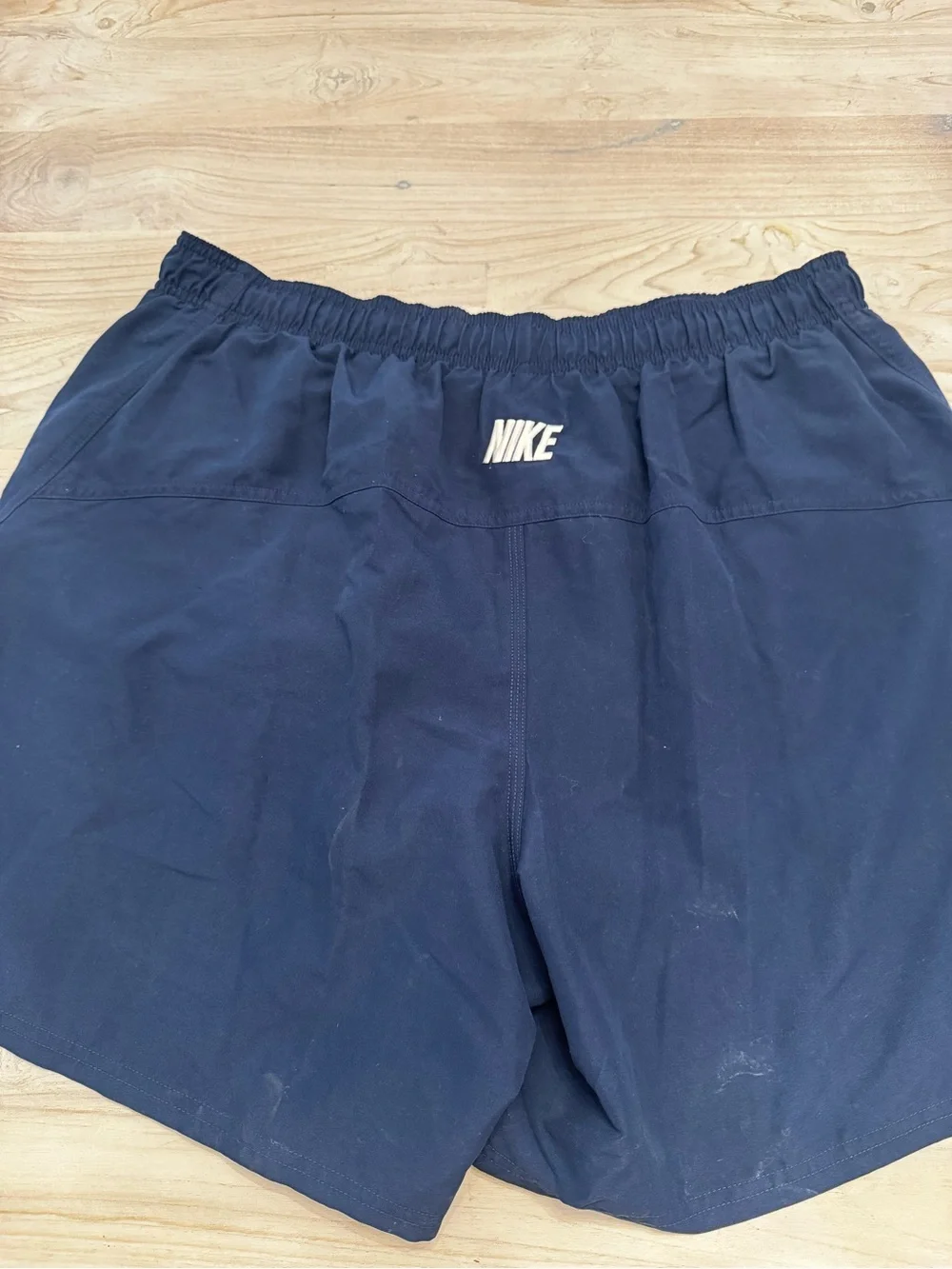 Y2K Nike Men's Navy Elastic Waist Swim Shorts